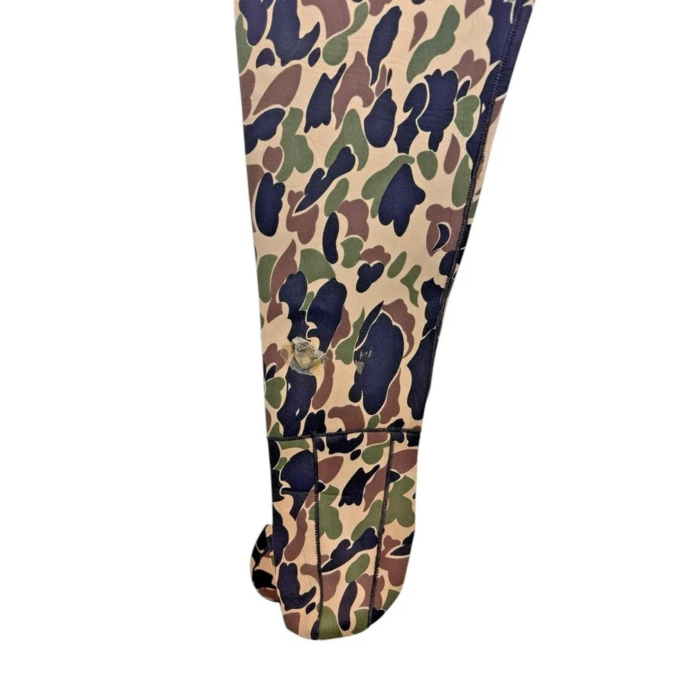 Vintage Upland Camo‎ Fishing Chest Waders Pants Bibs Size Large Neoprene